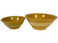 2 Nice Yellowware Bowls