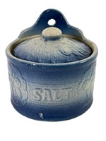 Antique Stoneware Hanging Salt Box