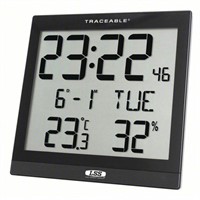 9 in x 9 in Square LCD Wall Clock AZ26