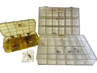 3 Fly Fishing Boxes with Flies