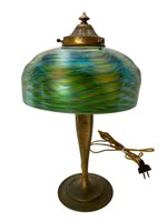 Beautiful Tiffany Table Lamp with Art Glass Shade