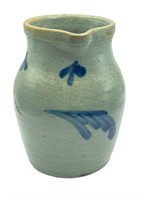 Blue Stoneware Pottery Pitcher
