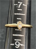 Gold tone cz ring