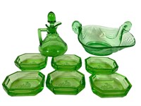 Vaseline Glass Plus Green Glass