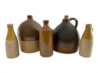 Vintage Stoneware Jugs & Bottles
