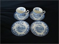 Coaching Scenes Johnson Bros Cups & Saucers