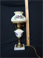 Vintage Handpainted Hurricane Lamp