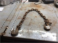 2 ft chain with 2 hooks