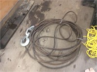 Length of 3/4'' wire rope w/ self latching hook