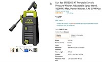 Sun Joe Portable Electric Pressure Washer 1600 PSI