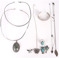 STERLING SILVER SOUTHWEST TURQUOISE JEWELRY