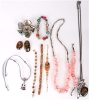 COLLECTIBLE GLASS, SOUTHWEST & HANDMADE JEWELRY