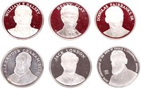 STERLING SILVER AMERICAN LEADERS COMMEM. COINS