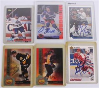 AUTOGRAPHED HOCKEY SPORTS CARDS ASSORTED