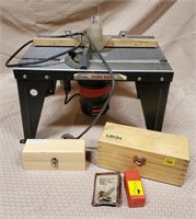 Craftsman Router Table & Assorted Router Bits Lot