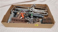 Drill Bits, Box Cutters, Metal Rulers, Tools Lot