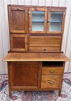 223 - VINTAGE CHINA HUTCH 64X43" (AS IS)