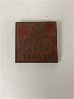 1942 NEW FOUNDRY LANDIS TOOL PAPERWEIGHT