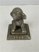 1944 PANGBORN SAFETY COUNCIL DOG PAPERWEIGHT