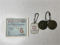 ESSO ADVERTISING KEY CHAINS & COUPON