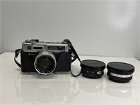 YASHICA CAMERA BODY WITH LENSES