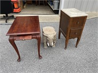 CHERRY END TABLE, ELEPHANT PLANT STAND, STAND
