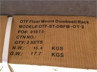 FloorMount Dumbell Rack in Original Box. Unsure