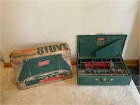 VINTAGE COLEMAN CAMPING STOVE IN BOX