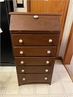 DROP FRONT 5 DRAWER CABINET