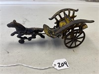 ARCADE? TOY HORSE PULLING CARRIAGE