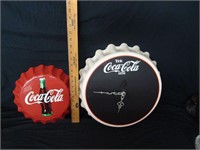 Metal Coca Cola Sign & Coca Cola Clock
