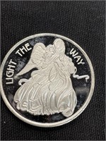 Angel Light the Way 1 Troy Ounce .999 Silver