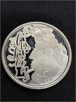 Snowman Singing 1 Troy Ounce .999 Silver
