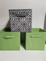 (3) Fabric Storage Cubes