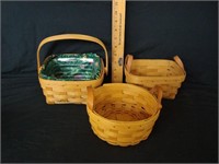 Set of 3 Longaberger Baskets