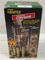 Motorized coin wrapper/bank