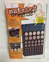 Battery organizer and tester