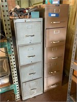2 Large Metal Filing Cabinets