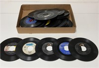 Approximately 50 45 RPM records, various artist,