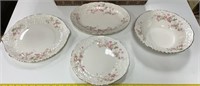 The rose point China plates, bowls &