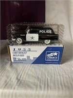 1955 CHEVY DELIVERY DIE CAST POLICE COIN BANK