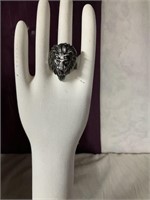 STAINLESS STEEL LION HEAD RING
