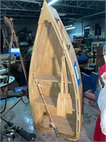 Wooden Boat Shelf Decor - 27" x 12"