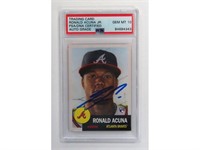Ronald Acuna Jr Signed Rookie Card, PSA 10