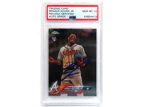 Signed Ronald Acuna Jr Rookie Card, PSA 10