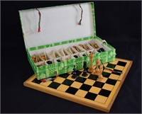 Hand Carved Wooden International Chess Set