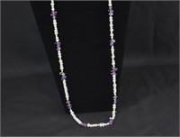 Freshwater Pearl & Amethyst Necklace