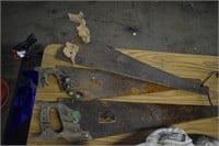 3 old hand saws