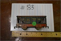 Marx 0 Guage 554 Coal Car- missing paint on one