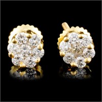 18K Gold 0.46ctw Diamond Earrings
